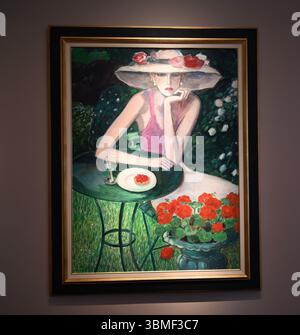 Die Treasure House Fair beginnt ihre dritte Ausgabe im Jahr 2025 und kehrt auf das historische Gelände des Royal Hospital Chelsea in London zurück. Während einer Woche im Höhepunkt der Londoner Sommersaison vereint das Treasure House eine kuratierte Mischung aus Kunst, Antiquitäten und Design. Siebzig der weltweit führenden Händler treffen sich, um ihre besten Werke zu präsentieren. Jedes Objekt wird sorgfältig von unabhängigen Experten geprüft, um höchste Qualität und Authentizität zu gewährleisten. Stockfoto