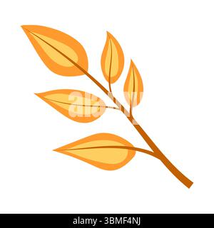 Set von niedlichen Herbst-Vektor-Illustrationen - Pilze, Fliegenpilz, Blätter. Handgezeichnete Pflanzen. Flache Vektorgrafiken. Stock Vektor