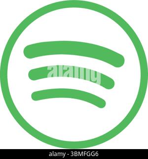 Spotify Grünes Logo-Symbol – Markensymbol Für Musik-Streaming Stock Vektor