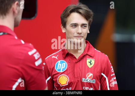 Red Bull Ring, 26. Juni 2025. Formel 1 MSC Cruises großer Preis von Österreich 2025. Im Bild: Dino Beganovic von der Scuderia Ferrari Driver Academy © Piotr Zajac/Alamy Live News Stockfoto