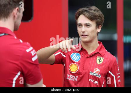 Red Bull Ring, 26. Juni 2025. Formel 1 MSC Cruises großer Preis von Österreich 2025. Im Bild: Dino Beganovic von der Scuderia Ferrari Driver Academy © Piotr Zajac/Alamy Live News Stockfoto
