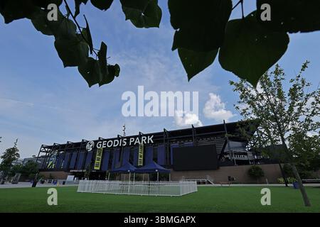 Nashville, USA, 26. Juni 2025. Allgemeine Ansicht Geodis Park Stadium vor dem Spiel zwischen Al-Hilal und CF Pachuca, für die 3. Runde der Gruppe H für die FIFA Club-Weltmeisterschaft 2025, im Geodis Park Stadium in Nashville, USA, am 26. Juni 2025. Foto: Heuler Andrey/DiaEsportivo/Alamy Live News Stockfoto