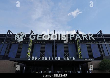 Nashville, USA, 26. Juni 2025. Allgemeine Ansicht Geodis Park Stadium vor dem Spiel zwischen Al-Hilal und CF Pachuca, für die 3. Runde der Gruppe H für die FIFA Club-Weltmeisterschaft 2025, im Geodis Park Stadium in Nashville, USA, am 26. Juni 2025. Foto: Heuler Andrey/DiaEsportivo/Alamy Live News Stockfoto