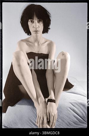 Patti Smith, Sänger, Songwriter, Künstler, Musiker, Autor. November 1974. Bild von 35-mm-Film. Stockfoto