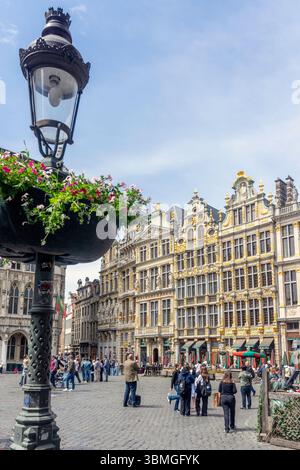 Barocke Gildensäle in Grand-Place (Grote Markt), Bruxelles-Ville, Stadt Brüssel (Bruxelles), Region Brüssel-Hauptstadt, Königreich Belgien Stockfoto