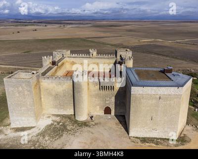 Schloss Montealegre de Campos, Schloss Alburquerque, Stadt Montealegre de Campos, Provinz Valladolid, Kastilien und Leon, Spanien, Europa Stockfoto