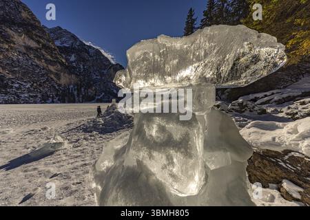 Tour durch den Pragser See, Südtirol, Italien, Europa Stockfoto