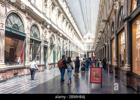 Royal Saint-Hubert Galleries, Rue du Marché aux Herbes, Bruxelles-Ville, Stadt Brüssel (Bruxelles), Region Brüssel-Hauptstadt, Königreich Belgien Stockfoto
