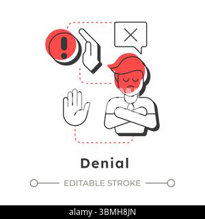 Symbol Denial Modern Linear Concept Stock Vektor