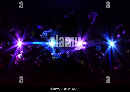 Digital generiertes Musiksymbol-Design Stockfoto