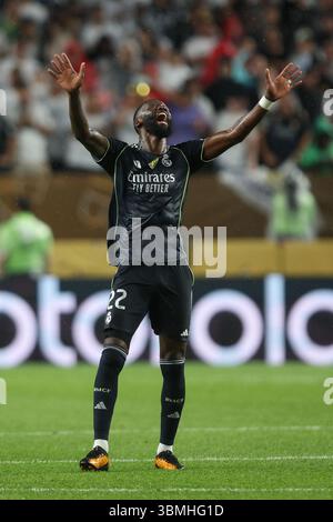 PHILADELPHIA, USA - 27. Juni 2025: Antonio Rudiger von Real Madrid reagiert beim Spiel der FIFA Club-Weltmeisterschaft Gruppe H zwischen dem FC Salzburg und Real Madrid CF im Lincoln Financial Field (Credit: Craig Mercer/ Alamy Live News) Stockfoto