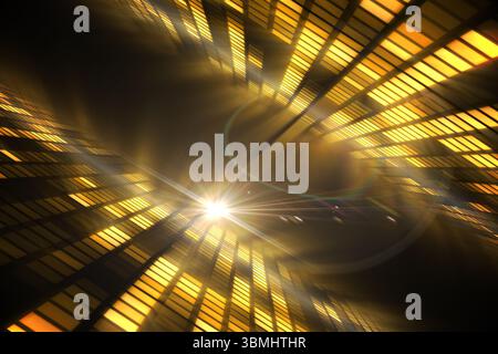 Digital generiertes cooles Disco-Design Stockfoto