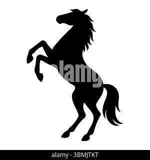 Seitenansicht mit der Silhouette des Pferdes Stock Vektor