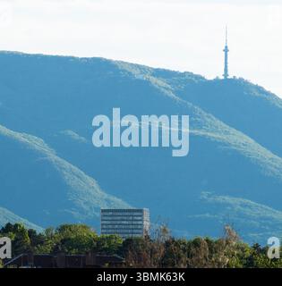 Blick auf den Vitosha-Berg von Sofia. Stockfoto