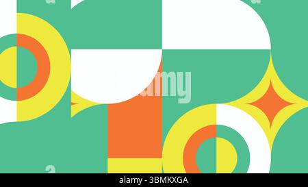 Minimalistischer farbenfroher geometrischer Kunsthintergrund Stock Vektor