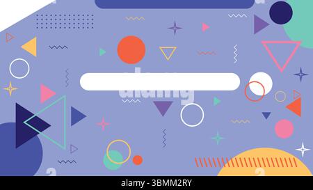 Farbenfroher Memphis-Geometrie-Hintergrund Stock Vektor