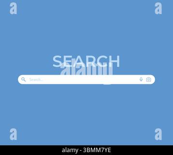 Übersichtliche und moderne Vektordarstellung eines UI-Elements der Suchleiste. Stock Vektor