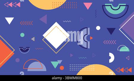 Abstrakter Geometrischer Hintergrund In Elektrischem Blau Stock Vektor
