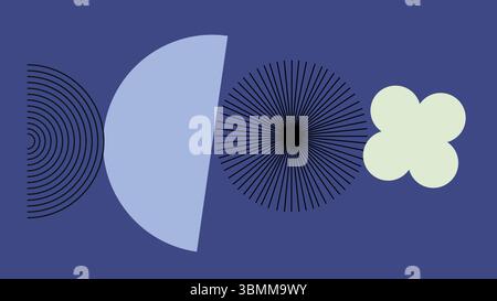 Blauer geometrischer Pop-Hintergrund Stock Vektor