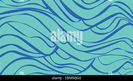 Blaue Fluidkurven auf blauem Hintergrund Stock Vektor