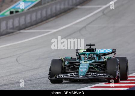 Red Bull Ring, 27. Juni 2025. Formel 1 MSC Cruises großer Preis von Österreich 2025. Im Bild: #18 Lance Walk (CAN) des Aston Martin Aramco F1 Teams in AMR25während des zweiten Trainings © Piotr Zajac/Alamy Live News Stockfoto