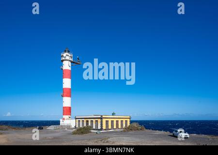Leuchtturm Punta de Abona, Südküste, Teneriffa, Kanarische Inseln, Spanien Stockfoto