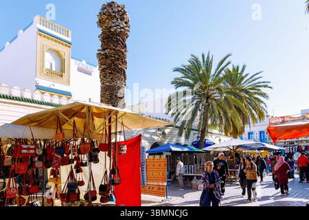 Medina mit Marktständen in Nabeul, Tunesien Stockfoto