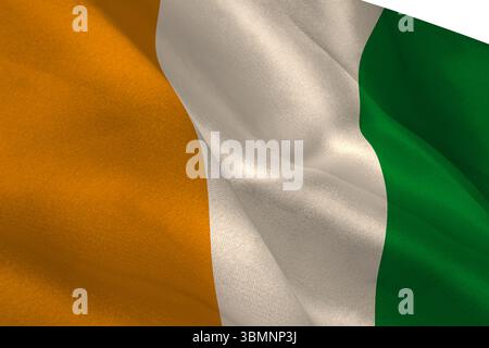 Côte d ' Ivoire Nationalflagge Stockfoto