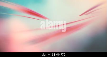 Abstrakte Pastellunschärfe schwingt diagonal über die Leinwand in flachem Design mit weichen Verläufen Stockfoto