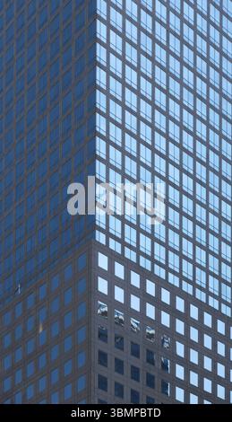 Windows von Skyscraper Business Office, Corporate Building in New York City, USA. Windows von Bürogebäuden, cool Business Hintergrund Stockfoto