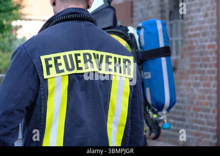 Feuerwehr-Blaulicht Feuerwehr in verschiedenen Bildern und Aktionen in Deutschland Feuerwehr-Blaulicht Feuerwehr in Deutschland Stockfoto