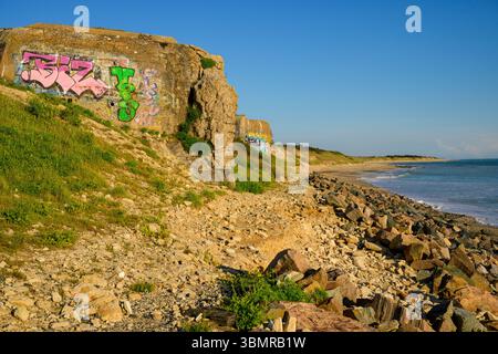 La Batterie Karla B, Île de Ré, Charente-Maritime, Frankreich Stockfoto