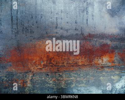 Alte Grunge Rusty Metall Oberfläche Textur Hintergrund Stockfoto