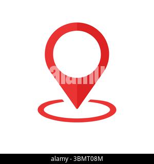 Position Pin Symbol Symbol Schild Karte flacher Vektor Symbol isoliert Stock Vektor