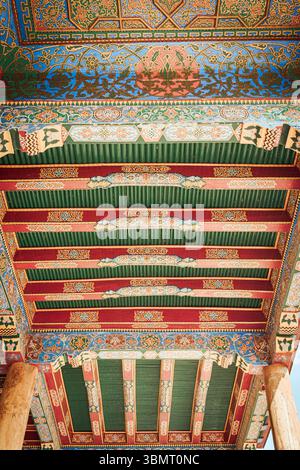 Decke der Hazrat-Khizr-Moschee Stockfoto