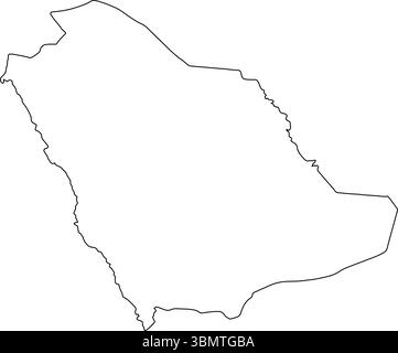 Vektorkarte von Saudi-Arabien isoliert auf einem transparenten Hintergrund, detaillierte Karte von Saudi-Arabien Stock Vektor