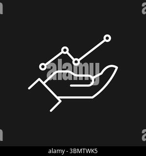 Symbol für Geschäftswachstum und Finanzdatenanalyse für Investitionsstrategie, Marktforschung und Leistungsberichte Stock Vektor