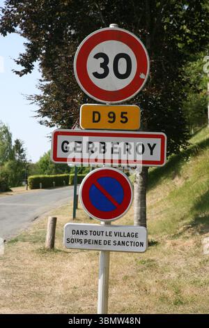 Kommune Gerberoy in Oise Frankreich Stockfoto