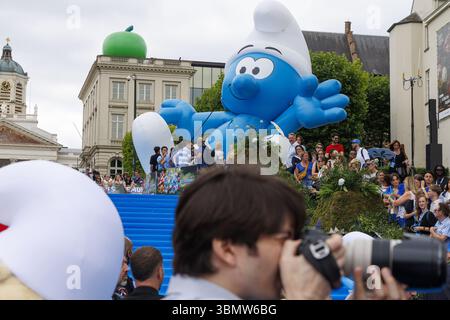 Brüssel, Belgien Juni 2025. Dieses Bild wurde während der Uraufführung des neuen Films „de Smurfen/Les Schtroumpfs“ am Samstag, den 28. Juni 2025, in Brüssel aufgenommen. BELGA FOTO NICOLAS MAETERLINCK Credit: Belga News Agency/Alamy Live News Stockfoto