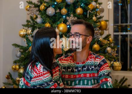 Hochzeit zu Weihnachten Stockfoto