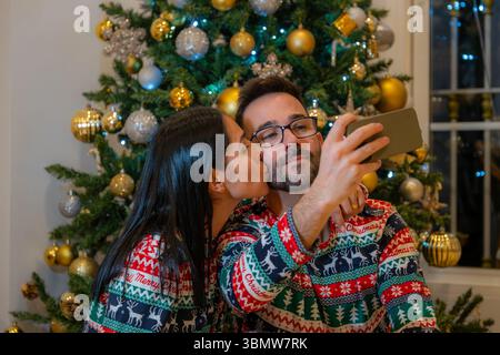Hochzeit zu Weihnachten Stockfoto