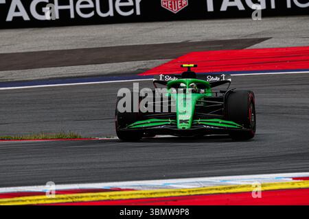 Spielberg, Steiermark, Österreich. Juni 2025. Gabriel Bortoleto (BRA) Stake F1 Team sauber während Formel 1 MSC Cruises Austrian Grand Prix 2025, Spielberg, Österreich, vom 26. Bis 29. Juni - Runde 11 von 24 von 2025 F1 World Championship (Foto: © Alessio de Marco/ZUMA Press Wire) NUR ZUR REDAKTIONELLEN VERWENDUNG! Nicht für kommerzielle ZWECKE! Stockfoto