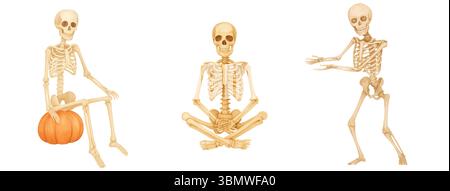 Halloween Aquarell Clipart – Niedliche Handgemalte Spooky Elements Stockfoto