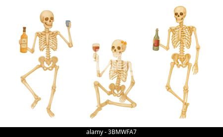 Halloween Aquarell Clipart – Niedliche Handgemalte Spooky Elements Stockfoto