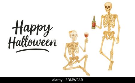 Halloween Aquarell Clipart – Niedliche Handgemalte Spooky Elements Stockfoto