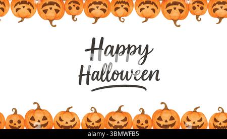 Halloween Aquarell Clipart – Niedliche Handgemalte Spooky Elements Stockfoto