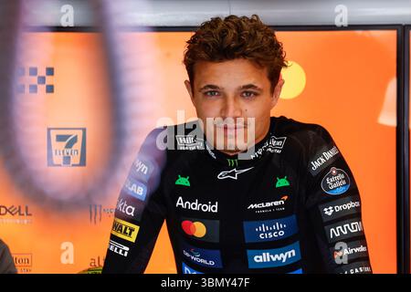 Spielberg, Österreich. Juni 2025. NORRIS Lando (gbr), McLaren F1 Team MCL39, Porträt während des Formel 1 MSC Cruises Austrian Grand Prix 2025, 11. Runde der FIA Formel-1-Weltmeisterschaft 2025 vom 27. Bis 29. Juni 2025 auf dem Red Bull Ring in Spielberg, Österreich - Foto Florent Gooden/DPPI Credit: DPPI Media/Alamy Live News Credit: DPPI Media/Alamy Live News Stockfoto