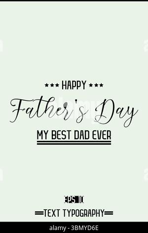 Typografietext der Vatertag-Vektorvorlage Stock Vektor