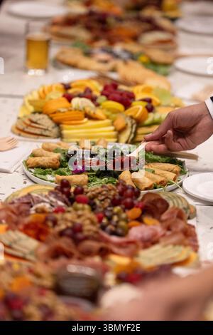 Vorspeisen; Catering; Charcuterie Board Stockfoto