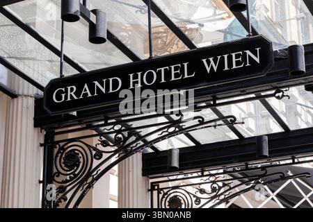 Grand Hotel Wien am Kärntnerring in Wien, Österreich // Grand Hotel Vienna am Kärntnerring in Wien, Österreich. , . Quelle: APA-PictureDesk/Alamy Live News Stockfoto
